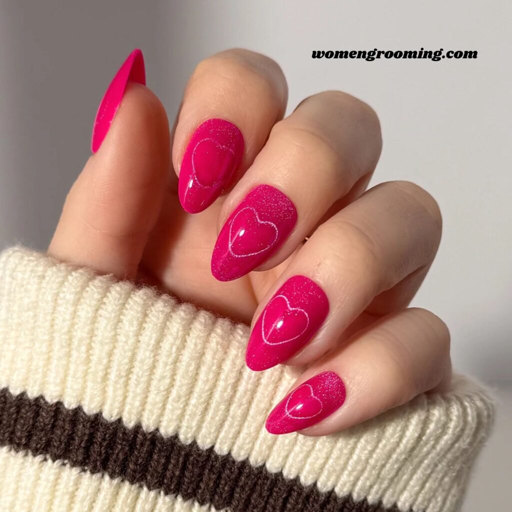 Pink Almond Nails