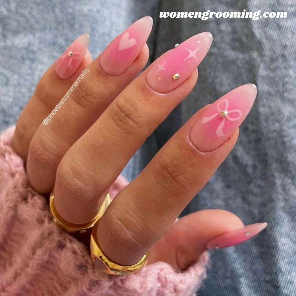 Pink Aura Nails