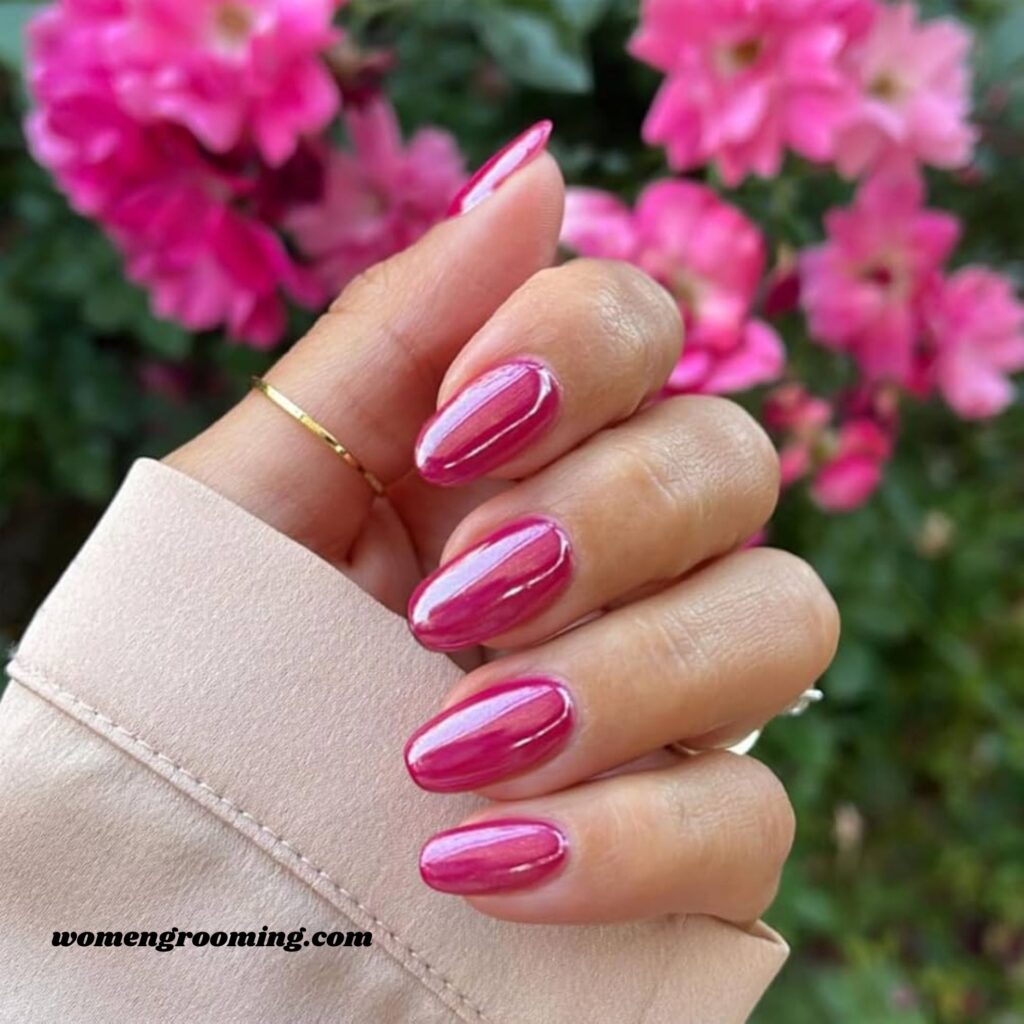 Pink Chrome Nails