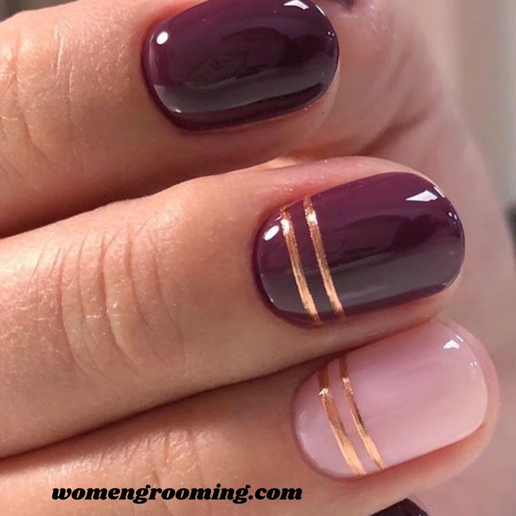 Plum Short Nails