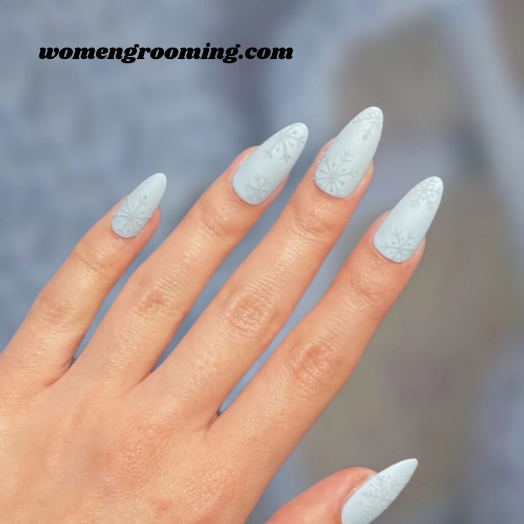 Powder Blue Gloss Nails