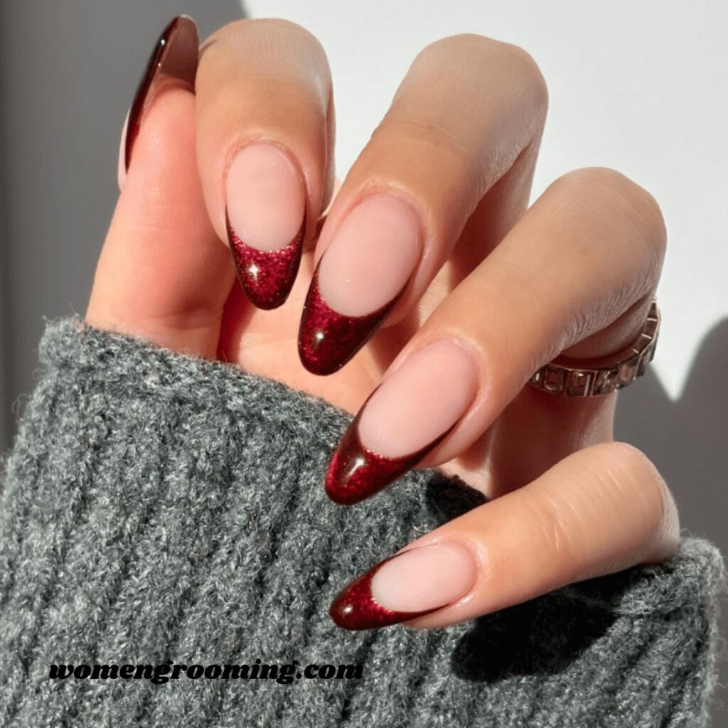Red Chrome French Tips