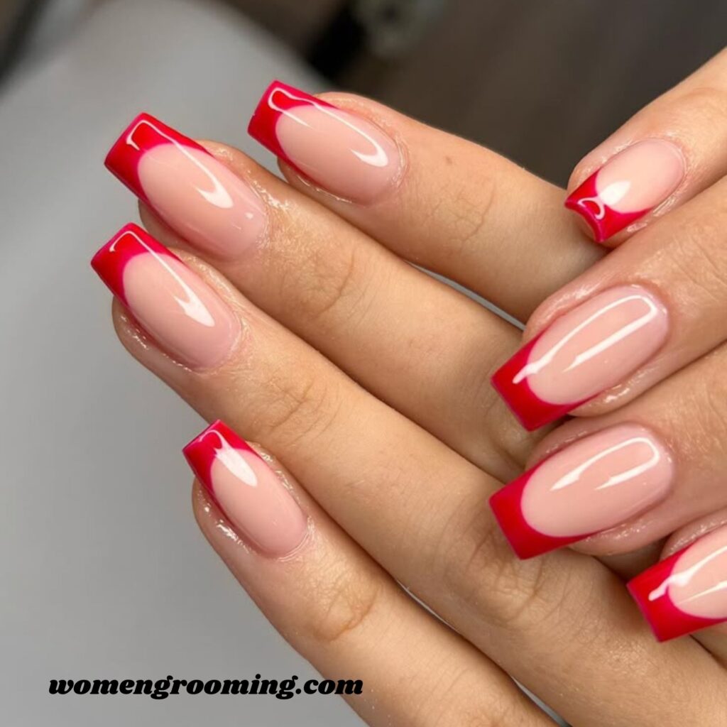 Red French Tips