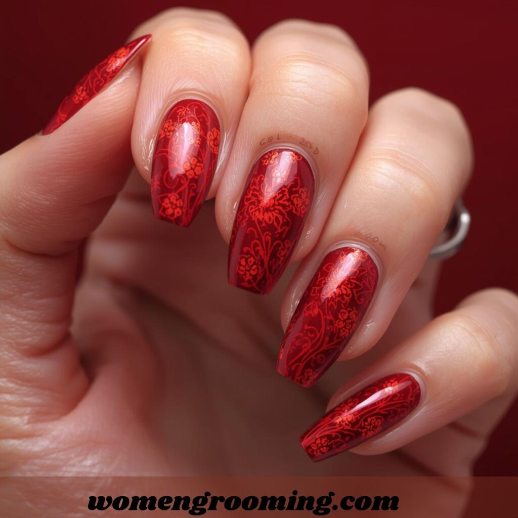Red Glossy Nails