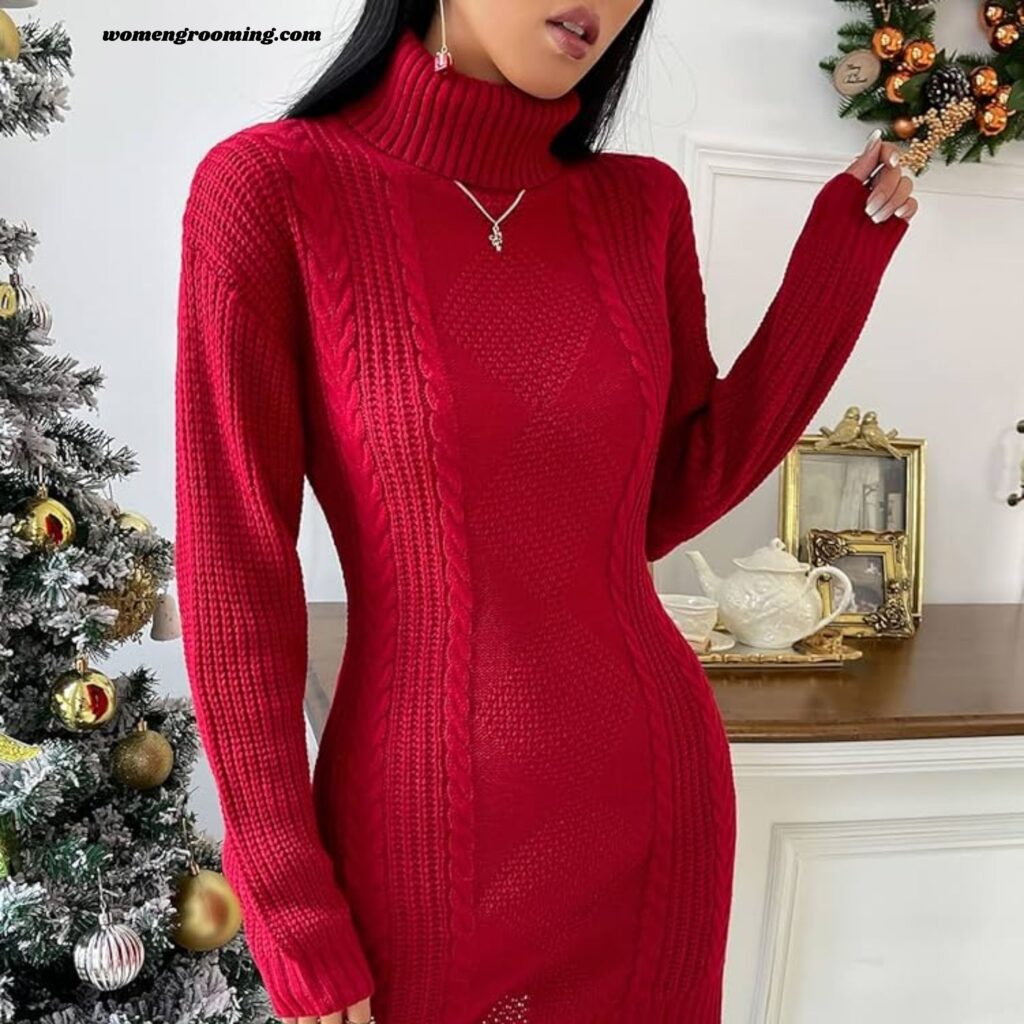 Red Sweater Dress