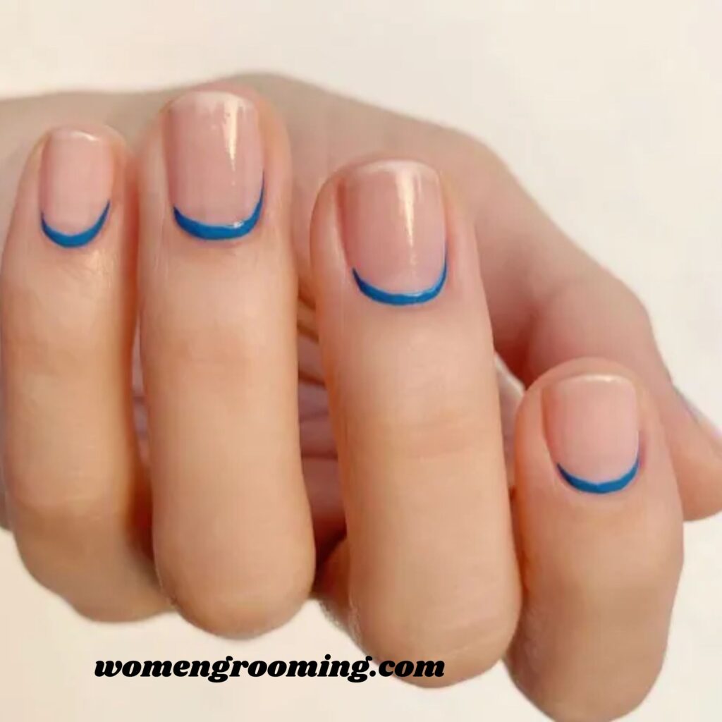 Reverse French Blue Cuticles