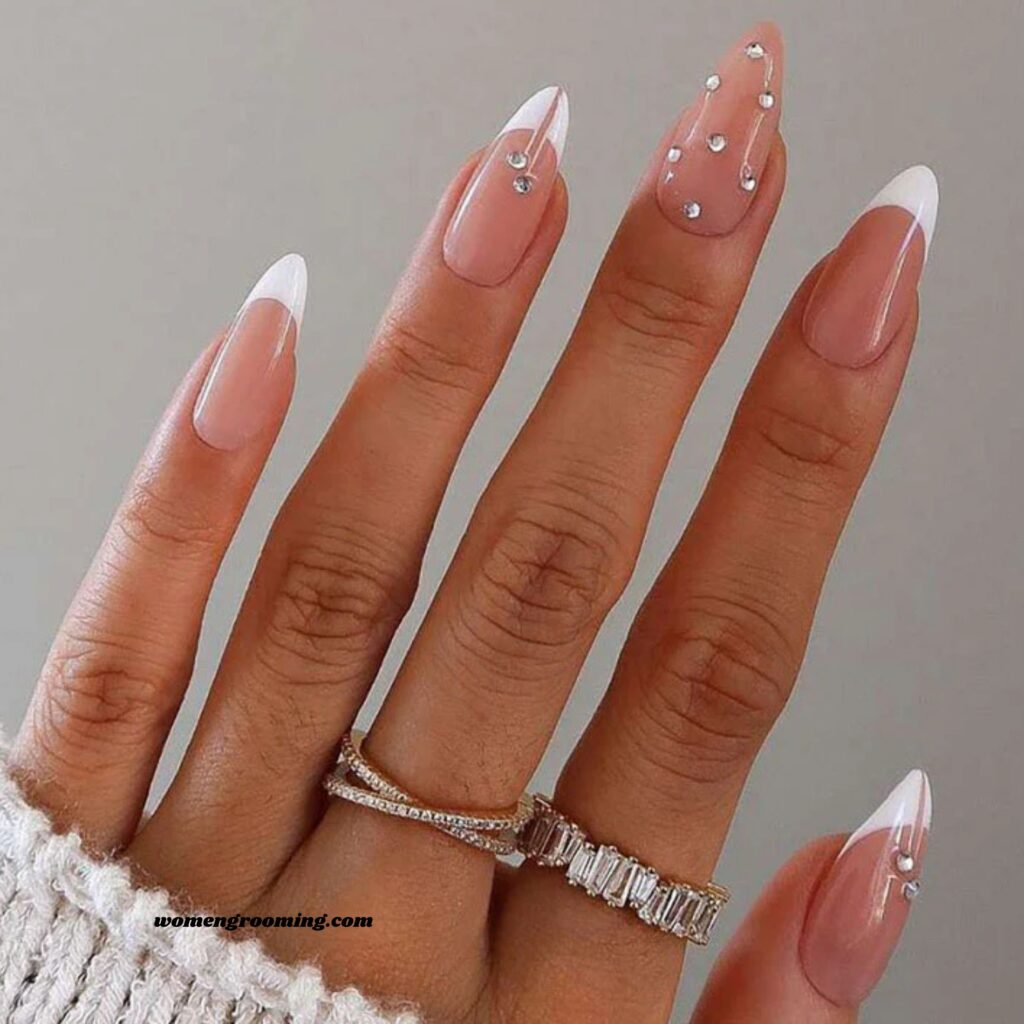 Rhinestone Accent Nails