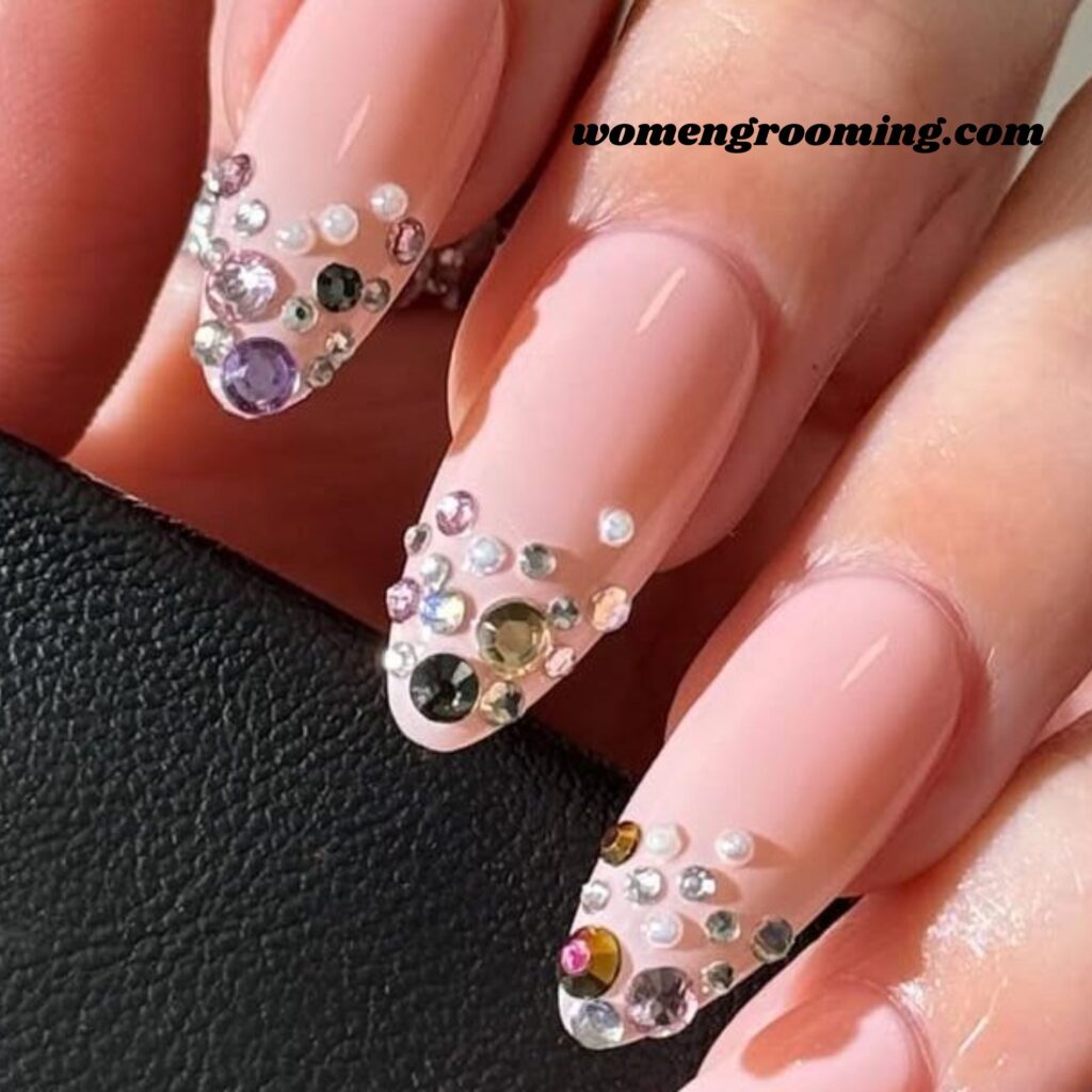 Rhinestone French Tips