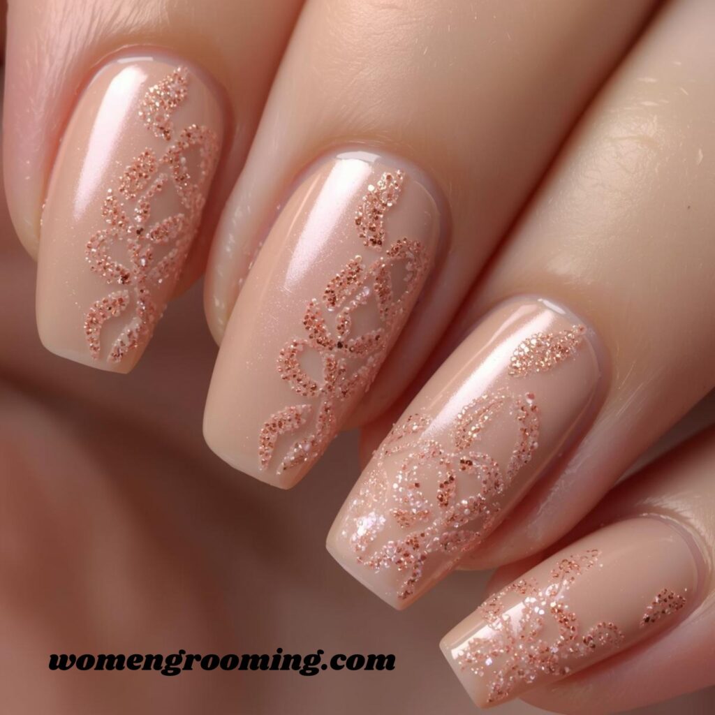 Rose Beige Nails