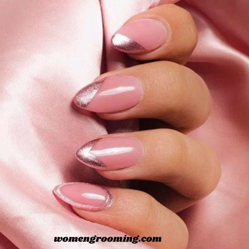 Rose Gold Chrome Nails
