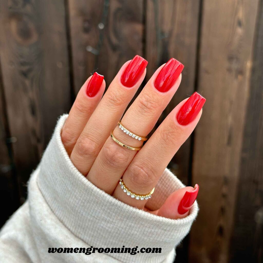 Scarlet Red Nails