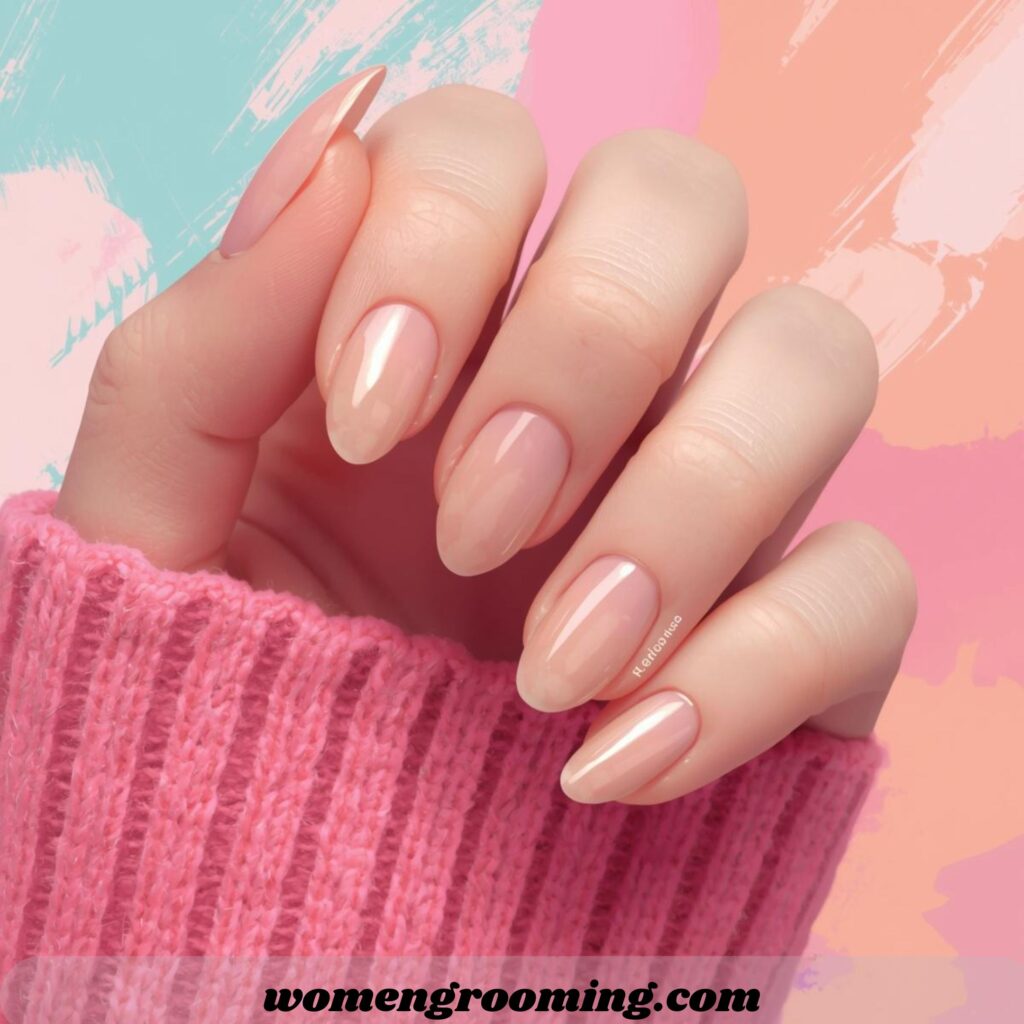 Sheer Beige Nails