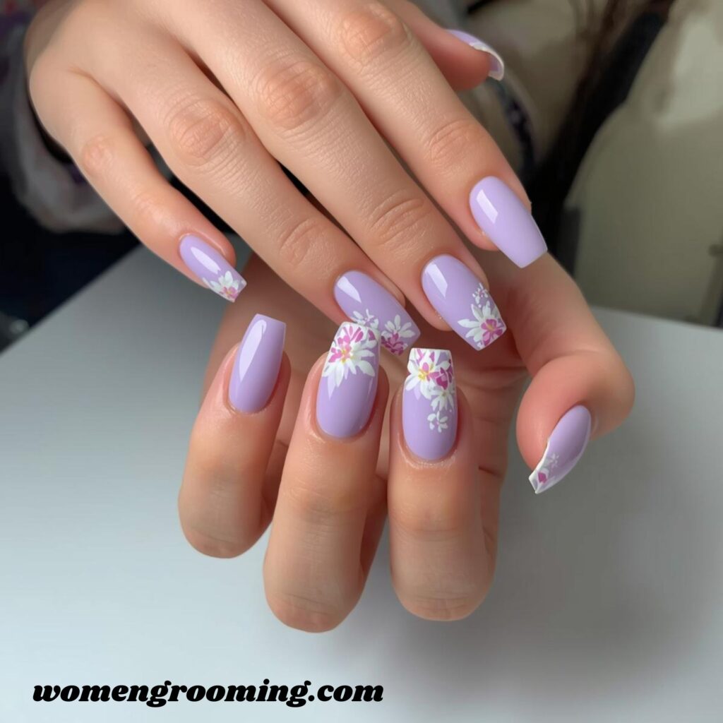 Sheer Lilac Nails