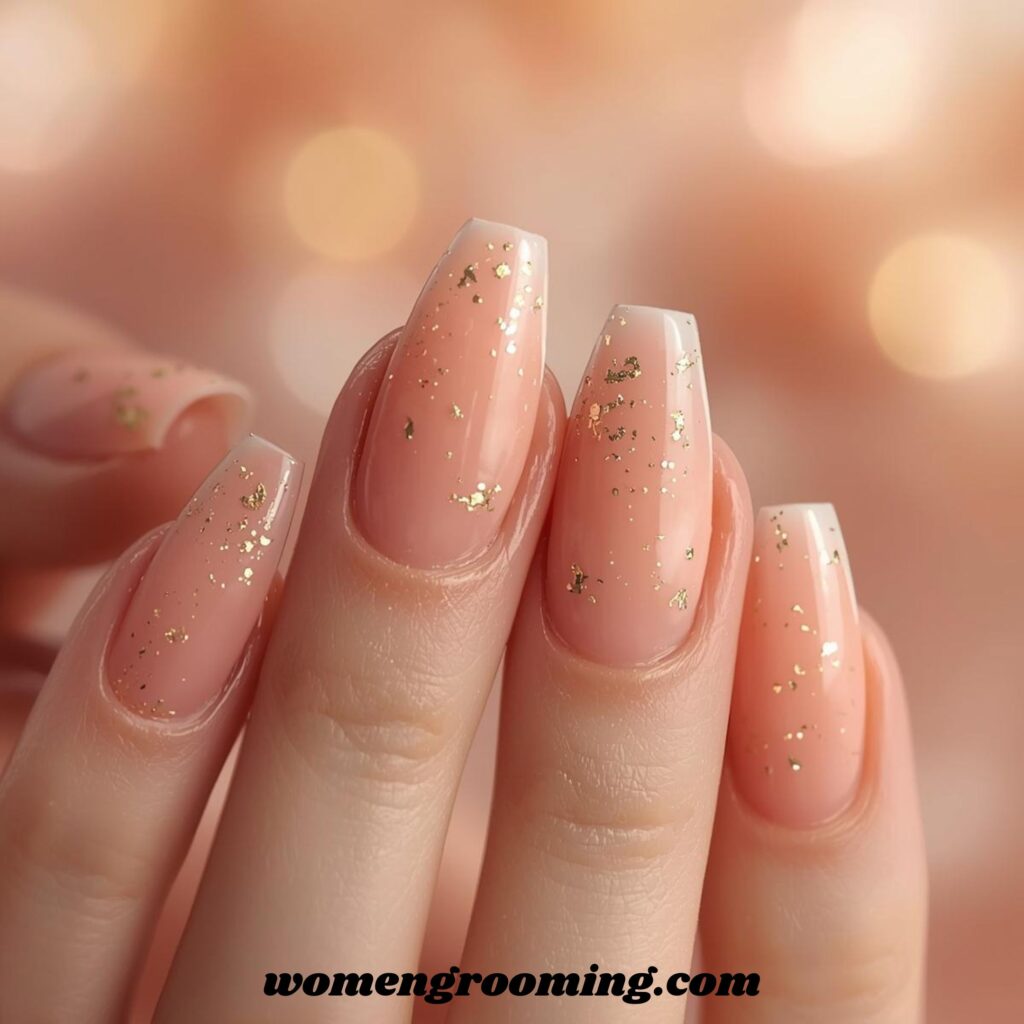 Sheer Peach Nails