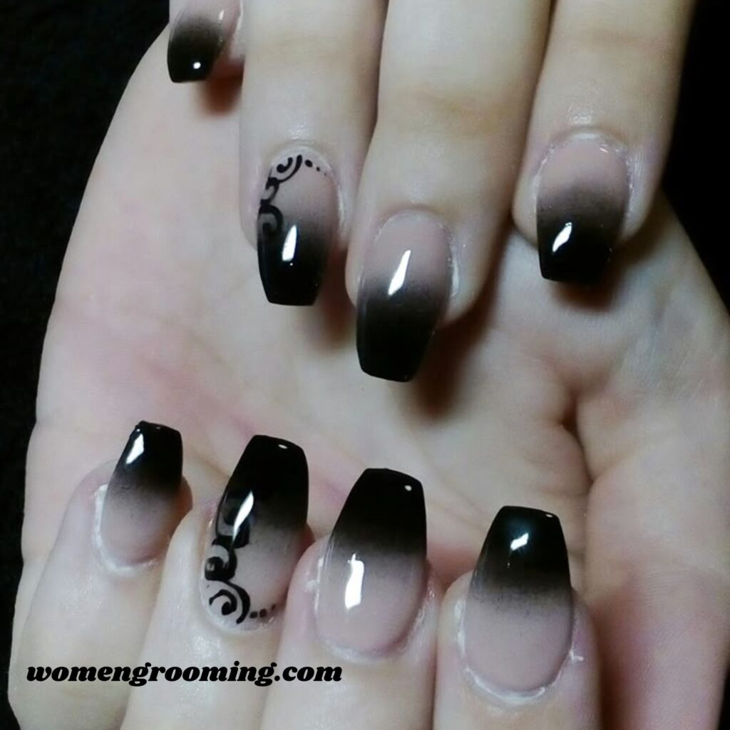 Short Coffin Gothic Nails