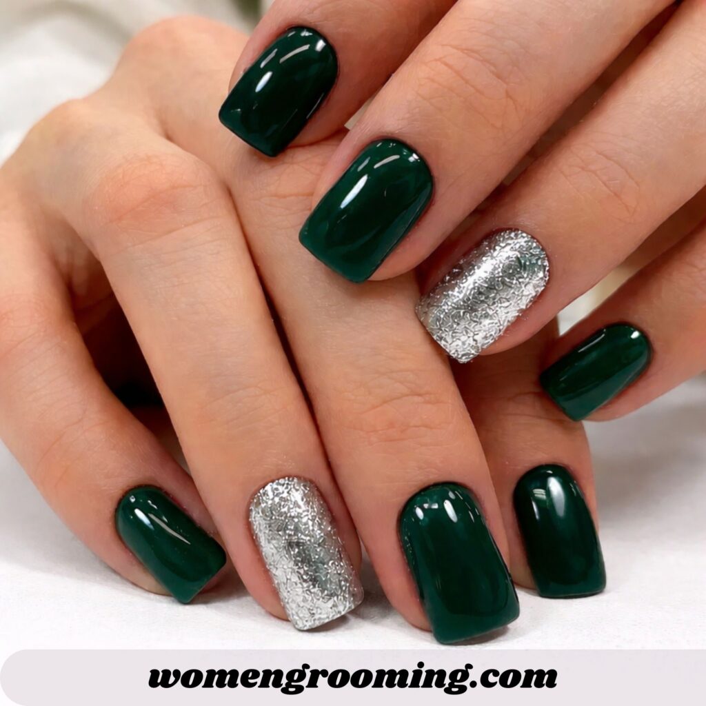 Short Glitter Accent Design