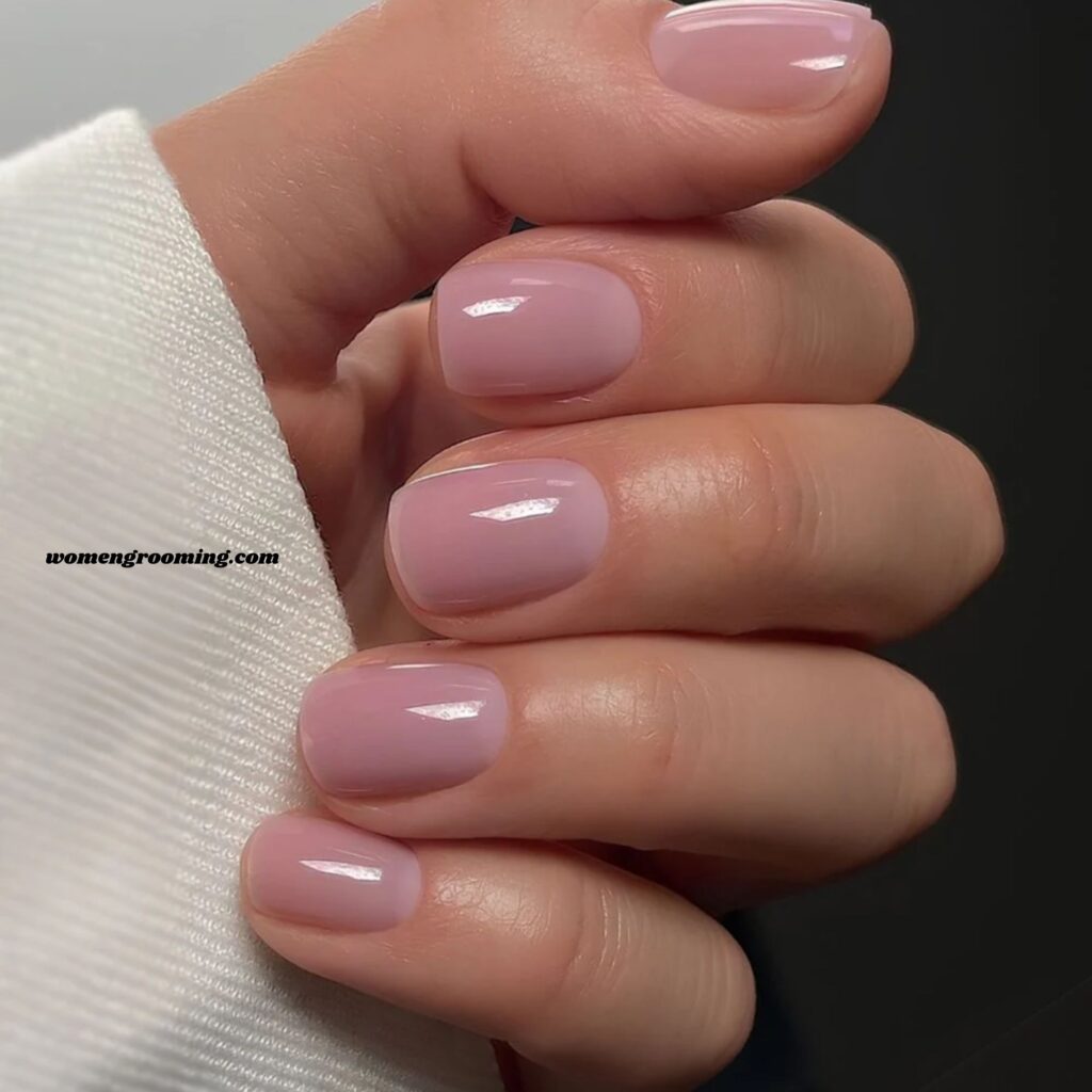 Short Mauve Pink Nails