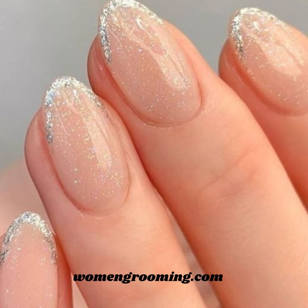 Short Round Sparkly Tips