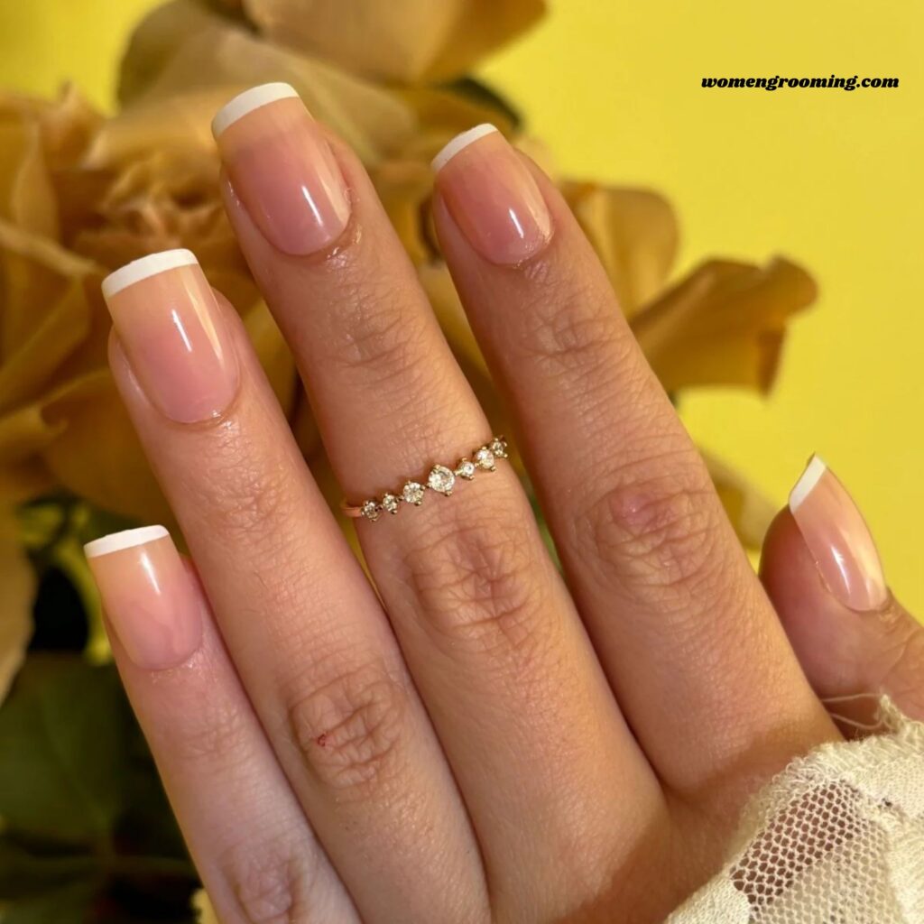 Short Square Nude Nails