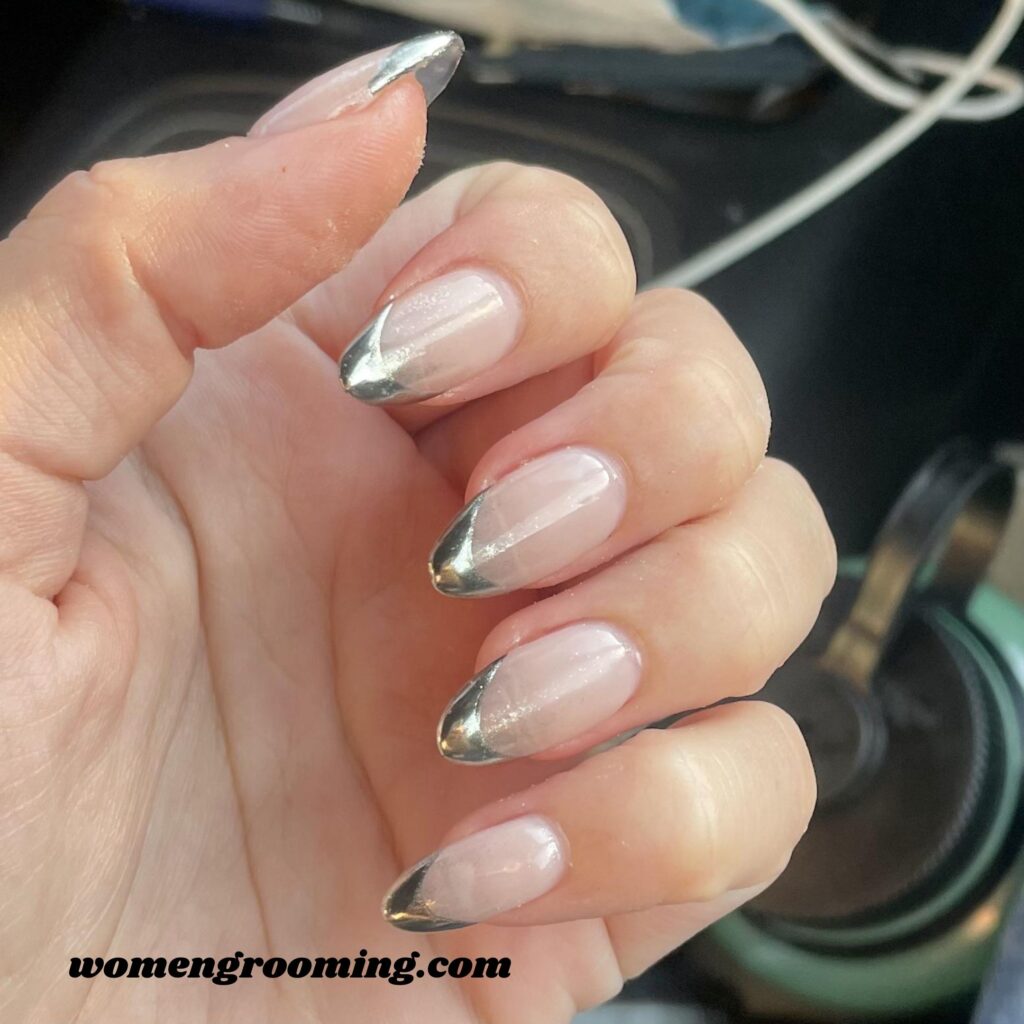 Silver Chrome French Tips