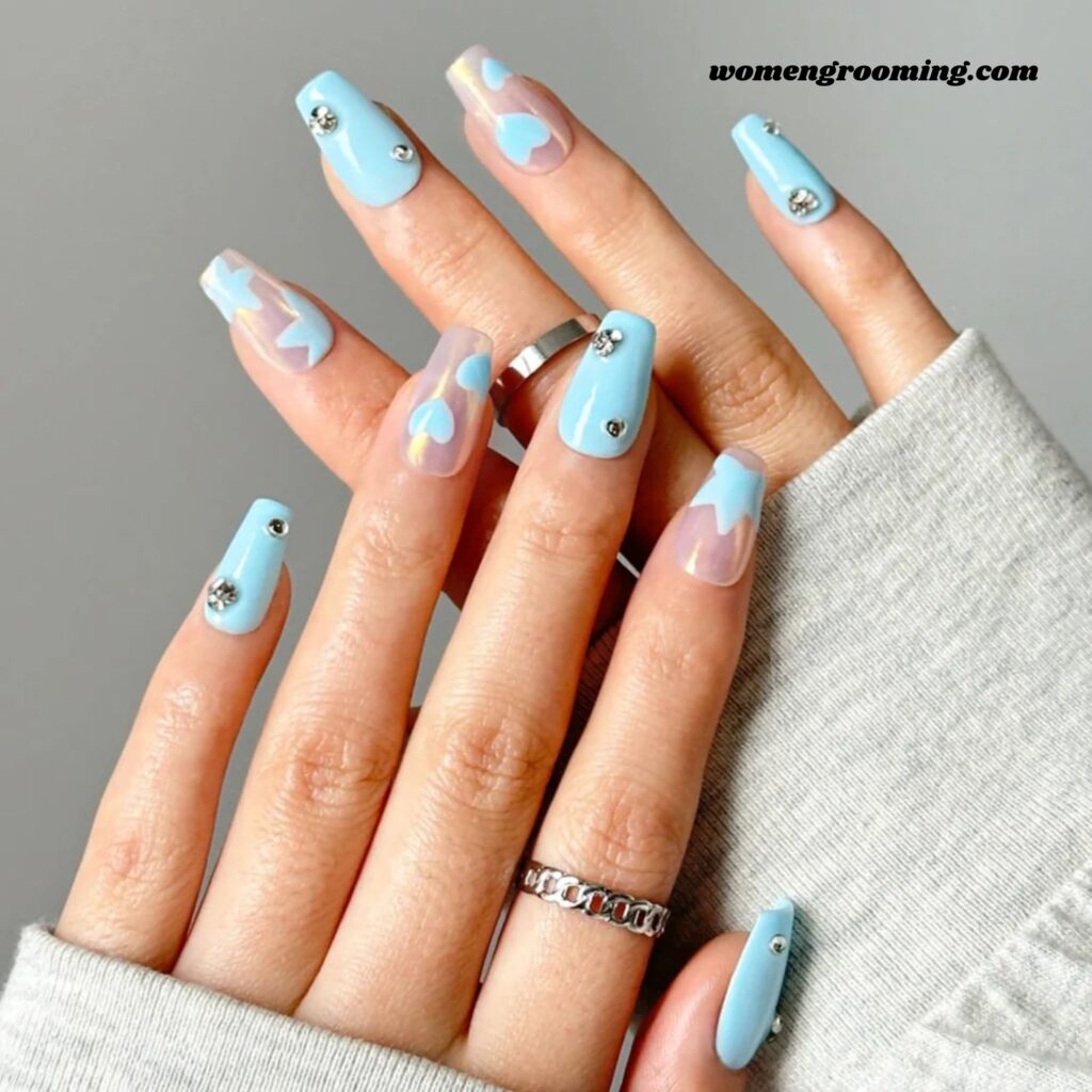 Sky Blue Nails