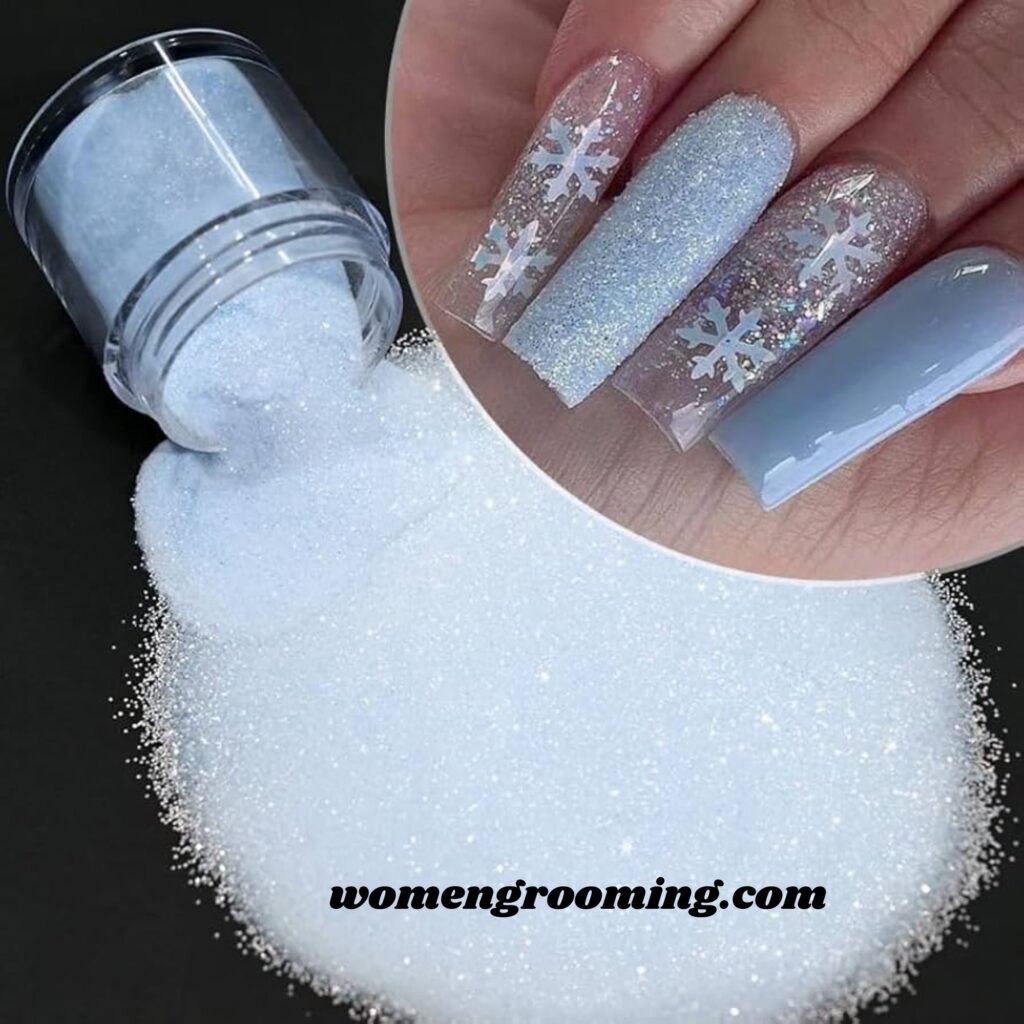 Snow-Dust Effect Nails