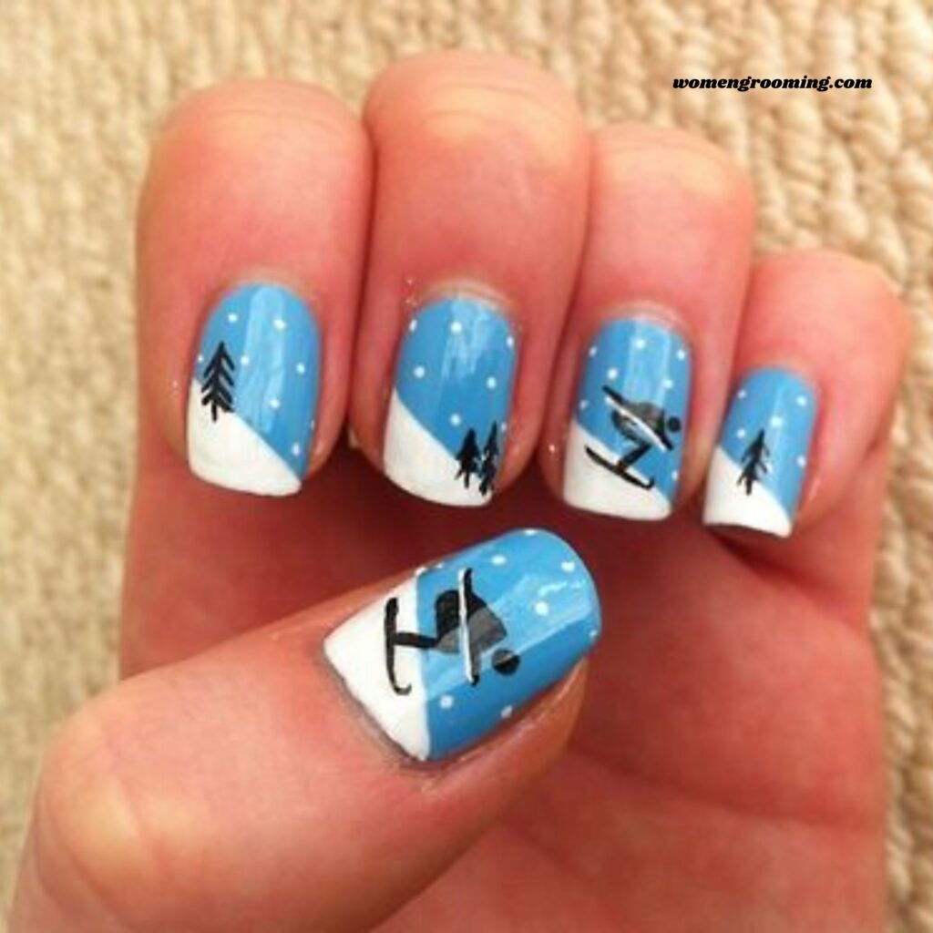Snowboard Graphic Nails