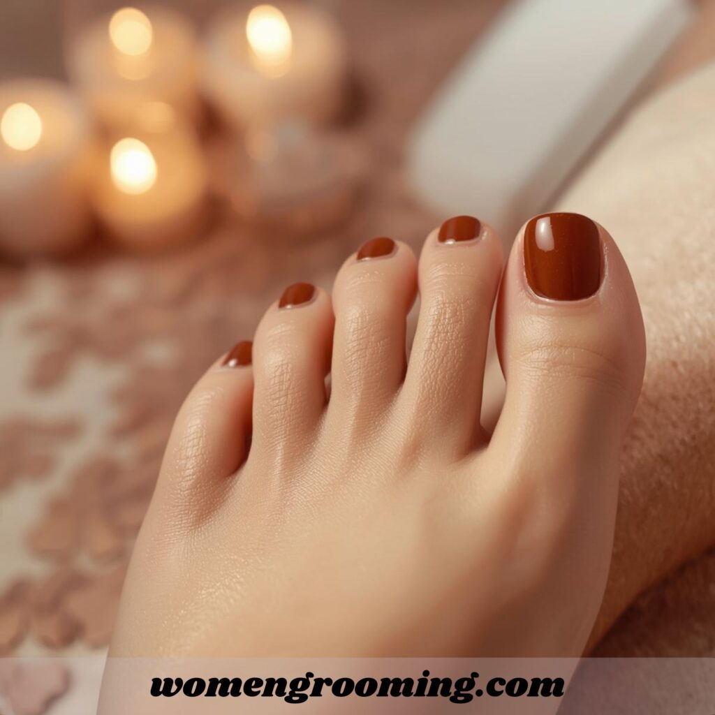 Soft Brown Pedicure
