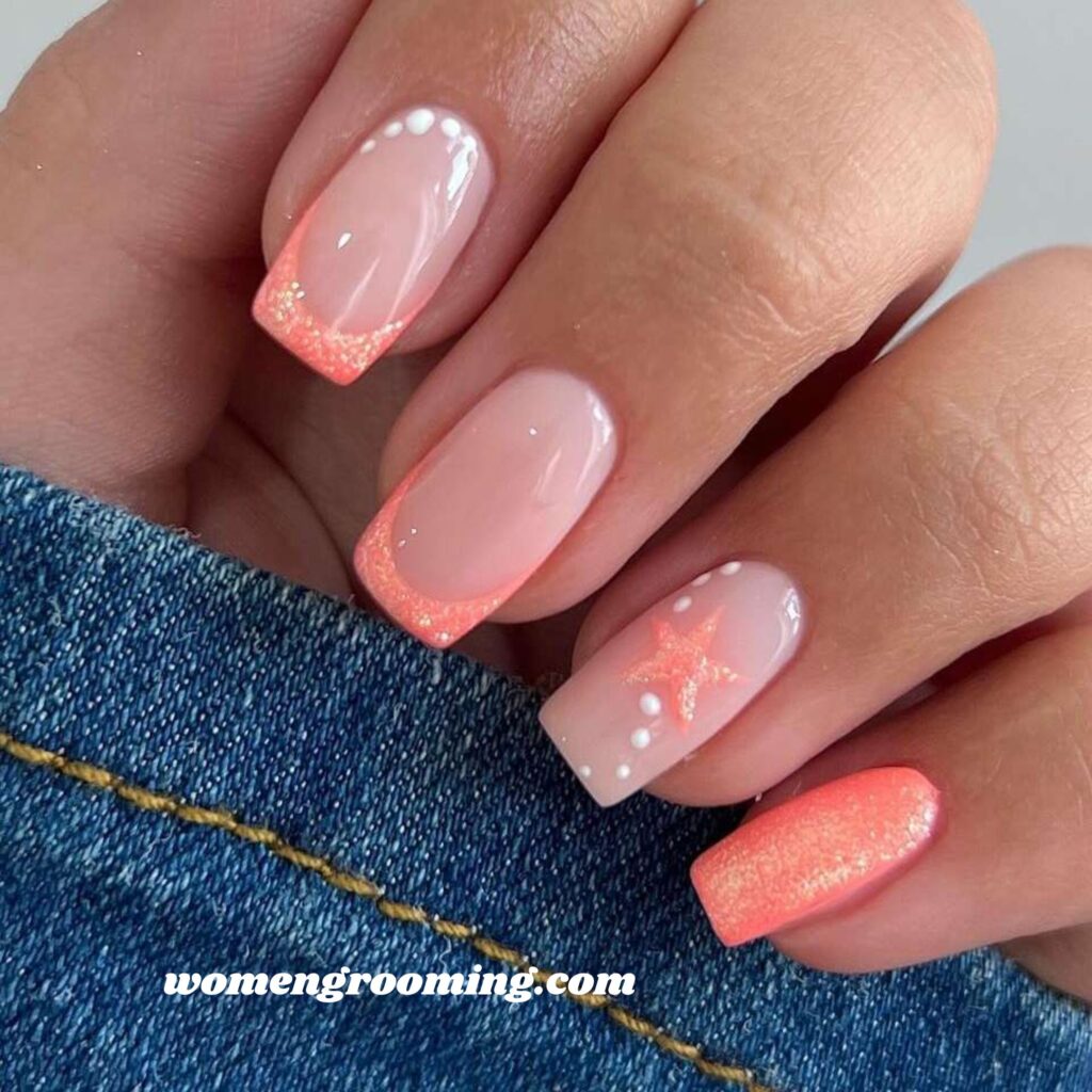Soft Coral Nails