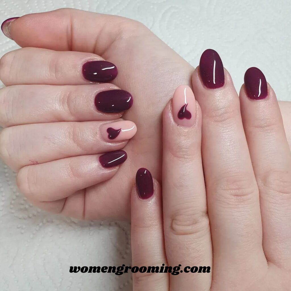 Soft Plum Nude Nails