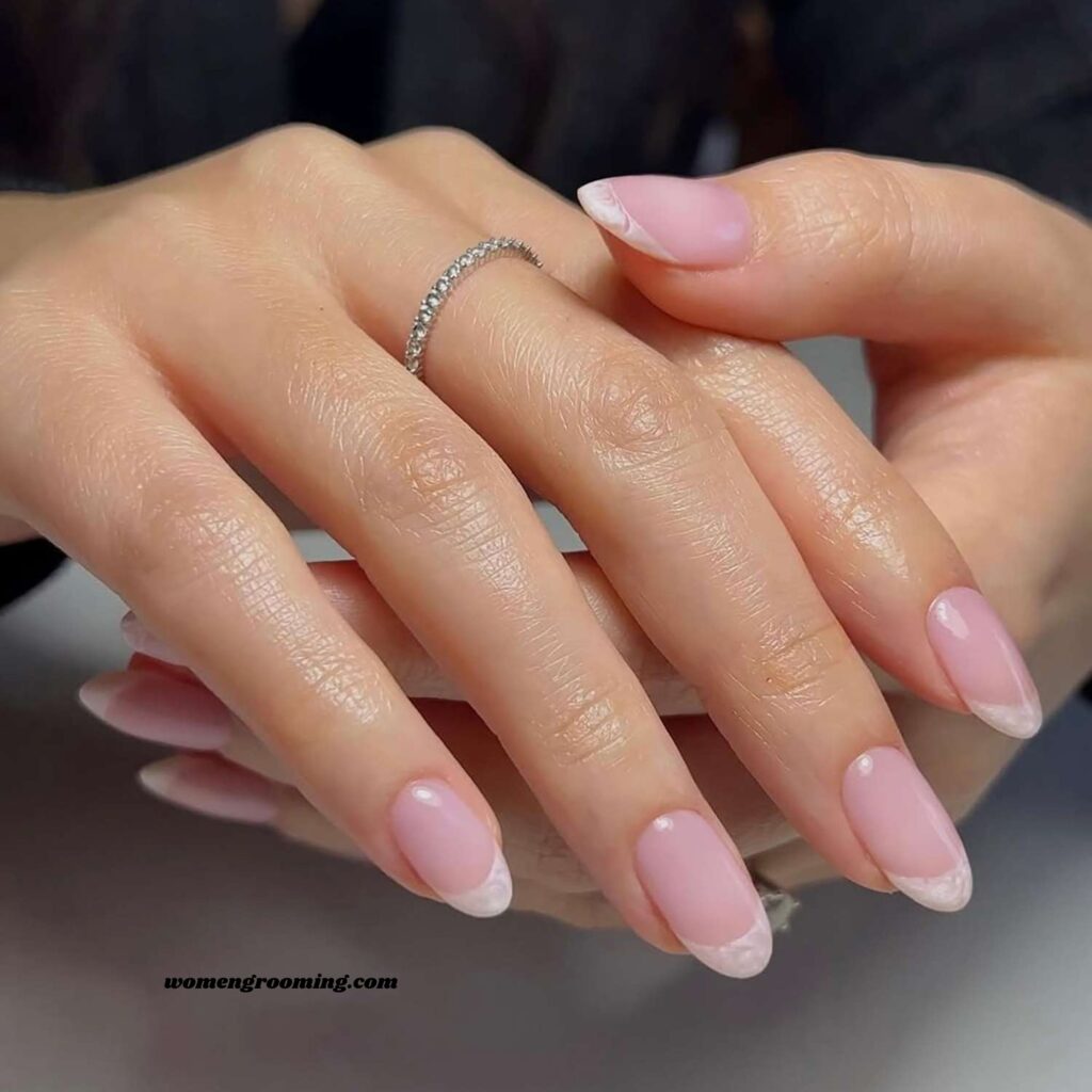 Strawberry Milk Almond Nails