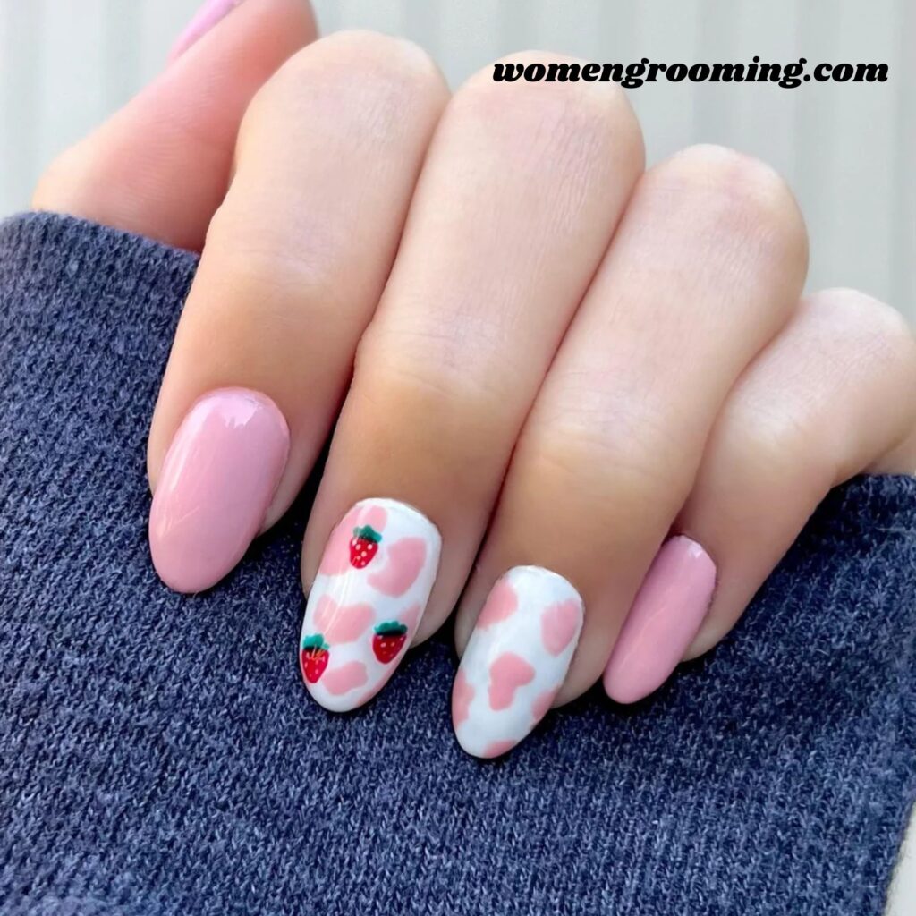 Strawberry Milk Nails