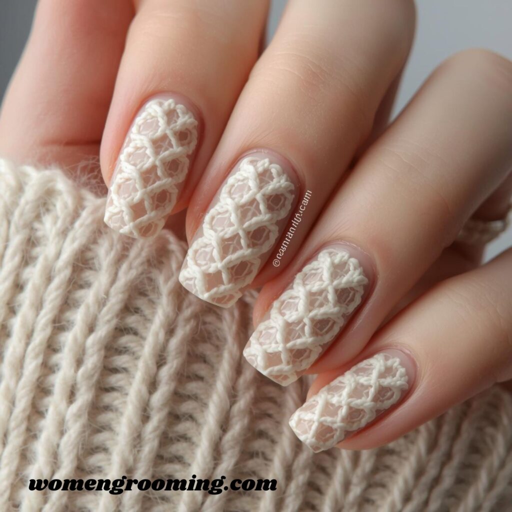 Sweater Knit Nail Art