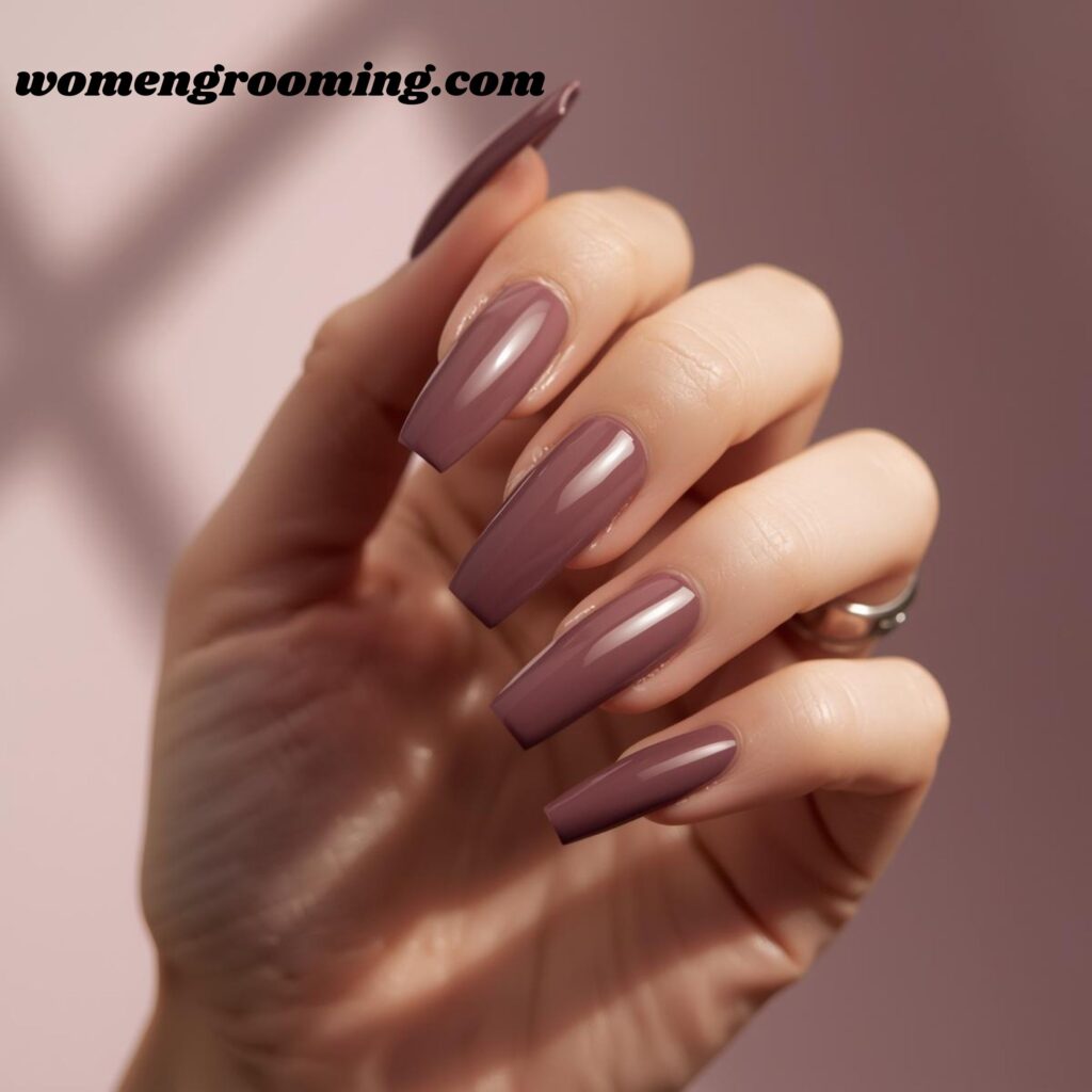 Taupe-Purple Nails