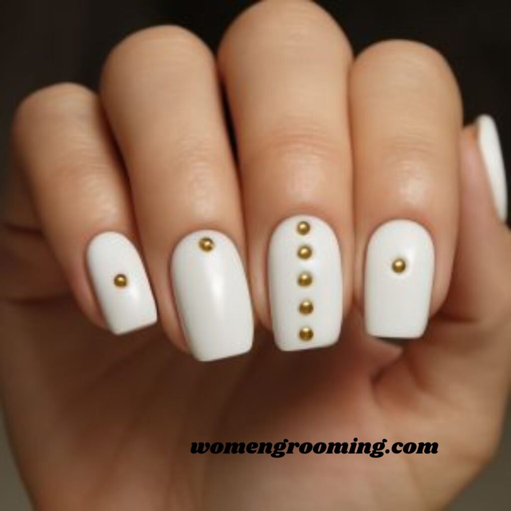 White Base with Gold Dots