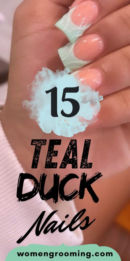 teal duck nails
