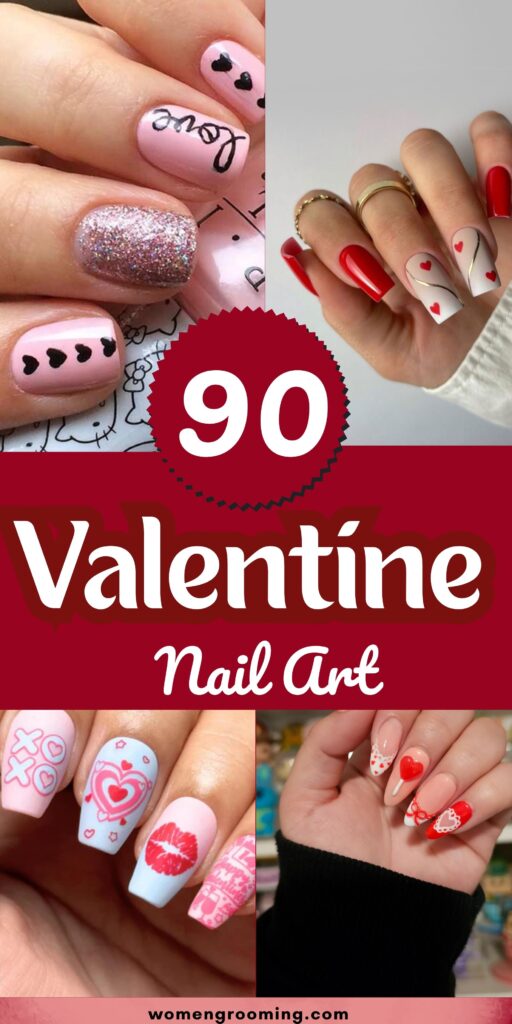 valentine nail art