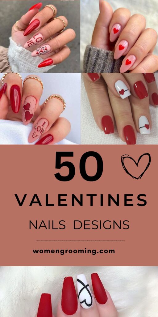 valentines nails designs