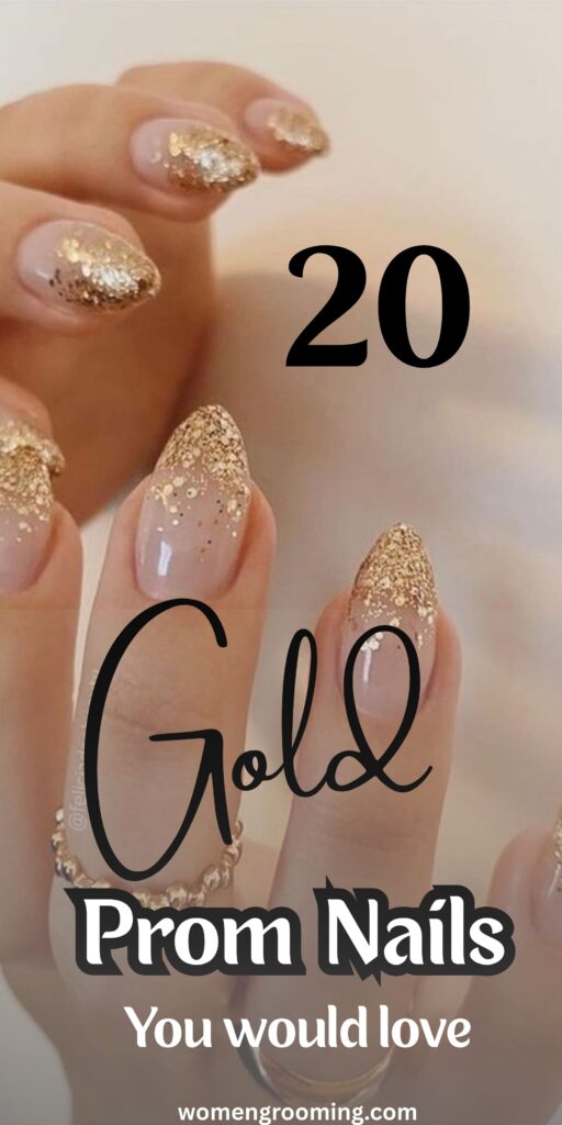 Gold Prom Nails