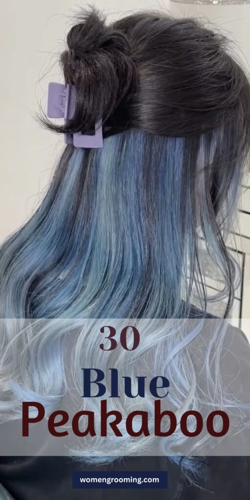 blue peekaboo hair