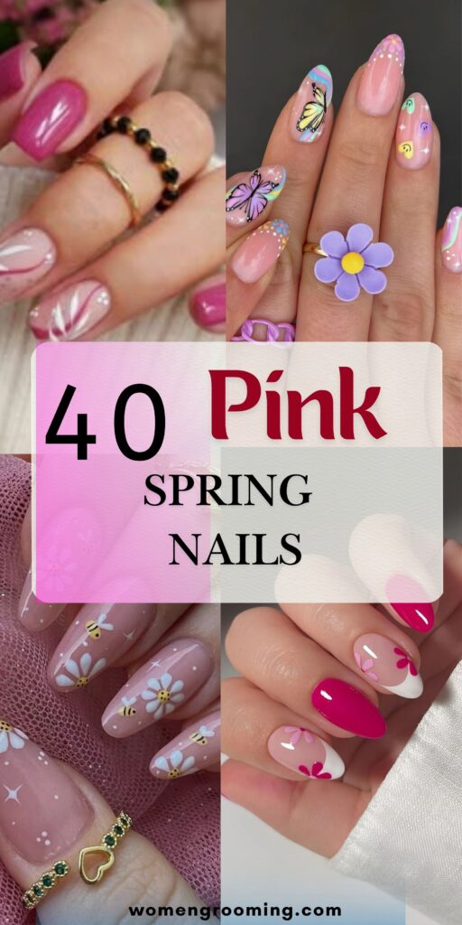 pink spring nails