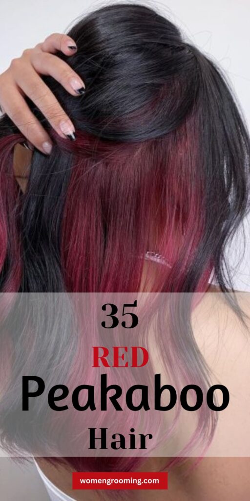 red peekaboo hair