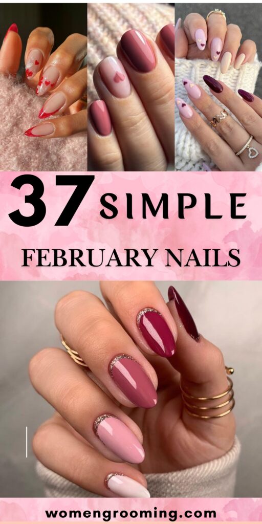 simple february nails
