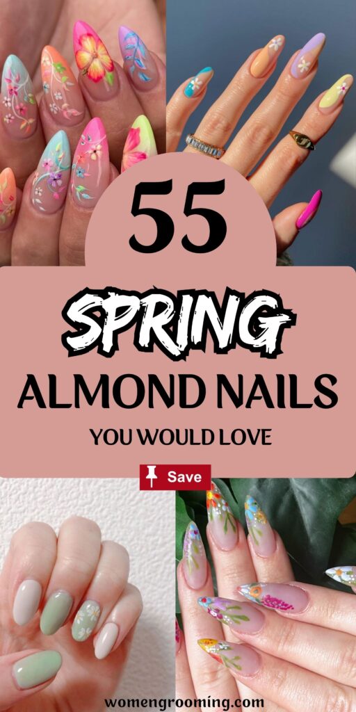 spring almond nails
