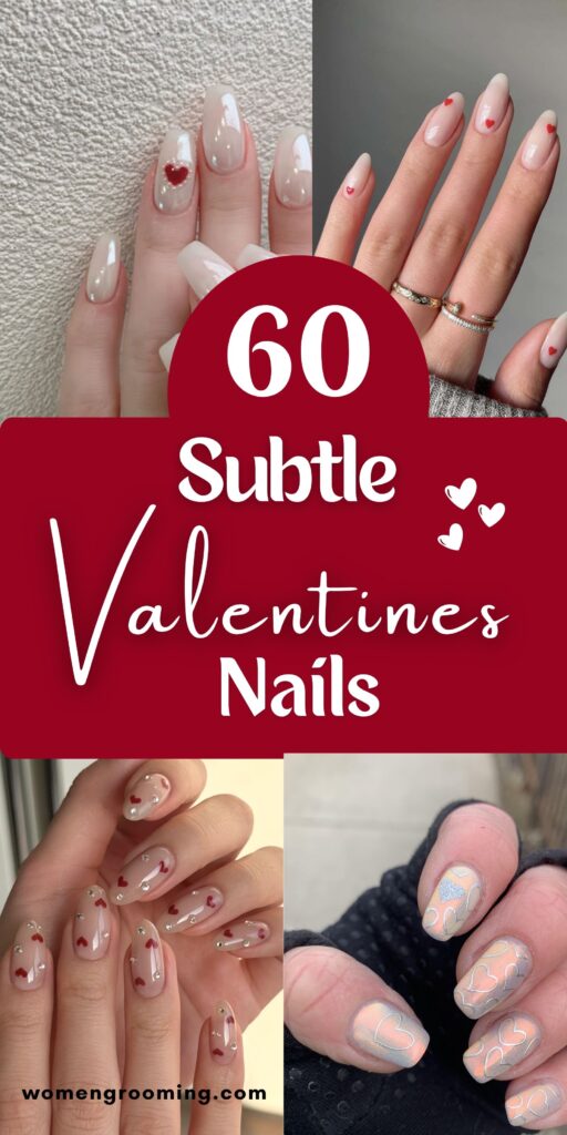 subtle valentine nails