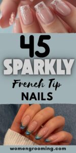 45 Sparkly French Tip Nails That Look Chic & Glam