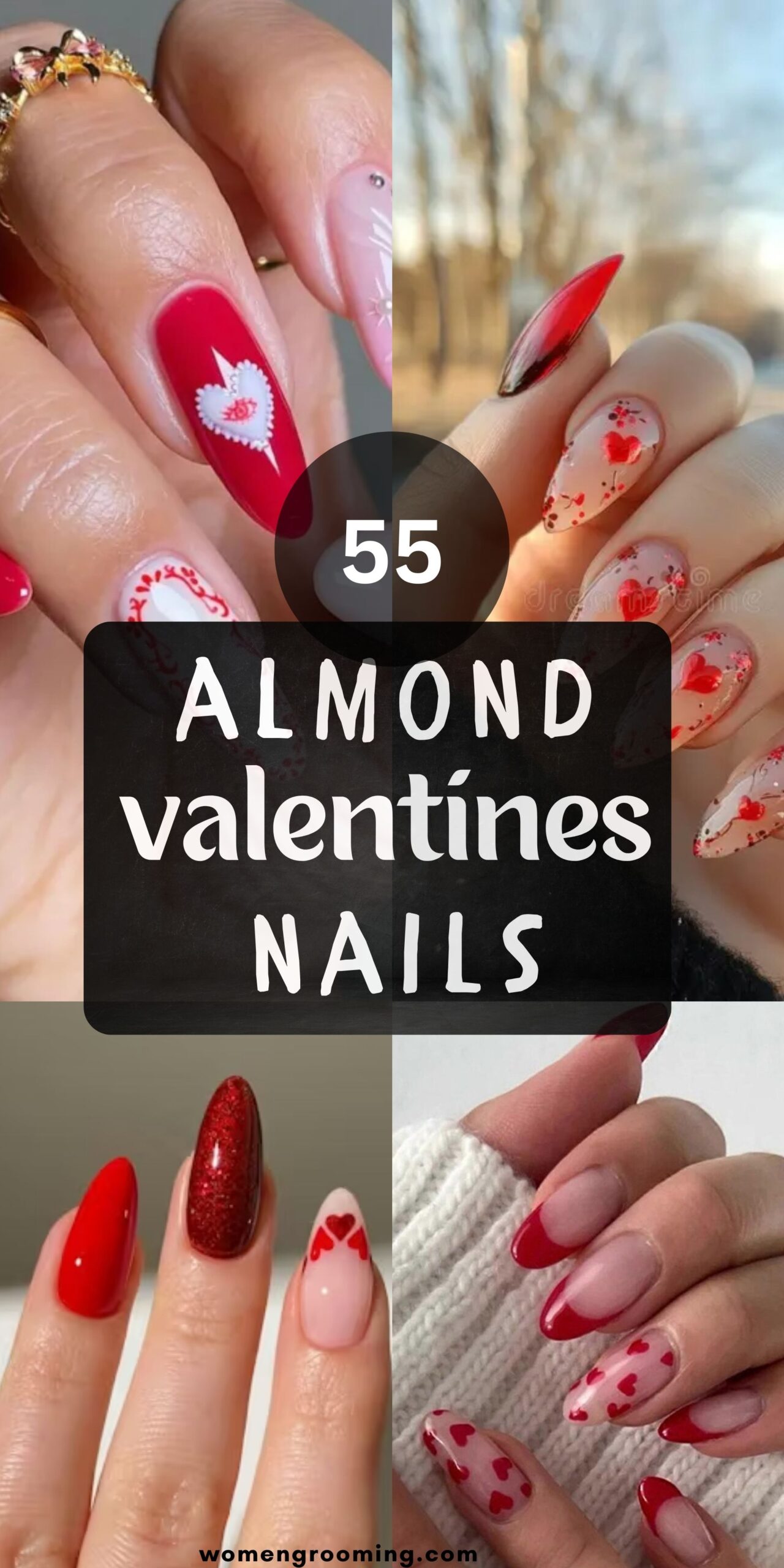 55 Almond Valentine’s Nails That Look Cute & Romantic