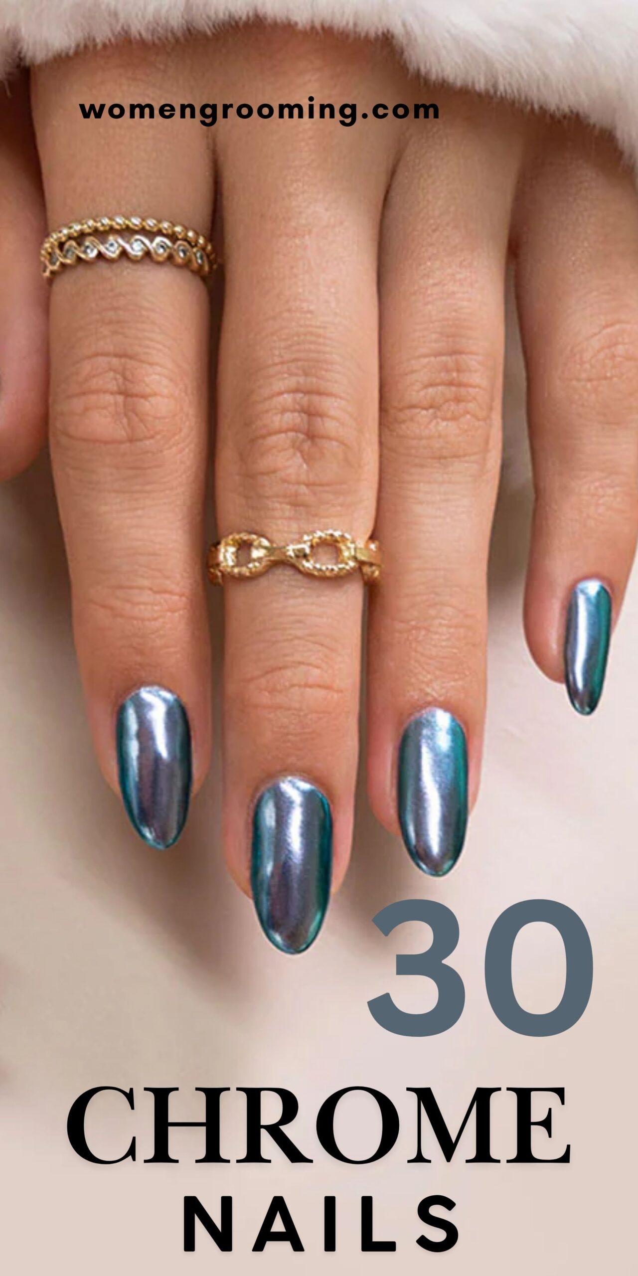 30 Chrome Nails That Look Ultra Glossy & Trendy