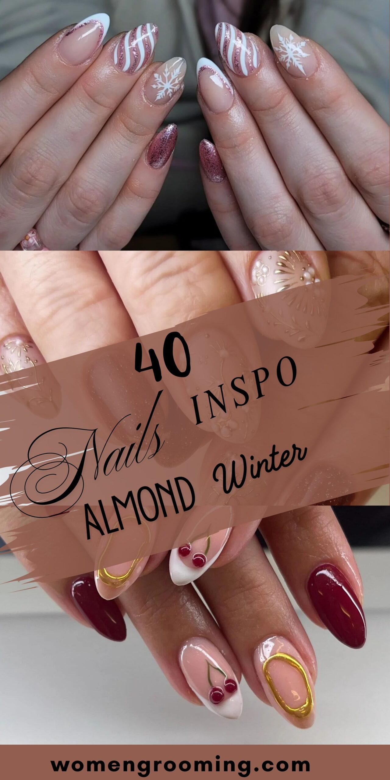 40 Nail Inspo Almond Winter You’ll Love This Season
