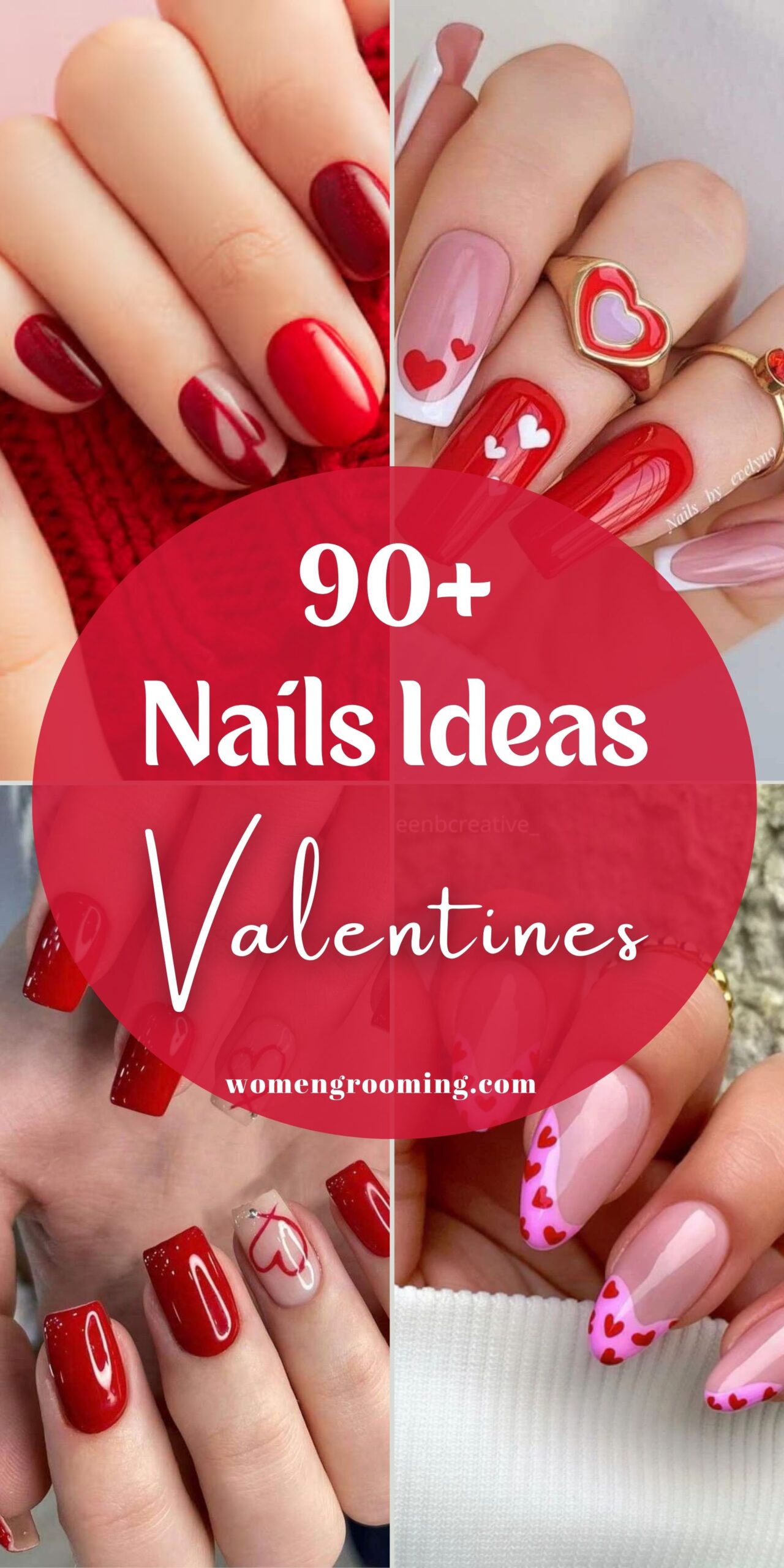 90+ Nail Ideas Valentines That Look Cute & Romantic
